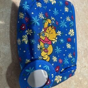 Disney Blue Floral Winnie the Pooh Bib
